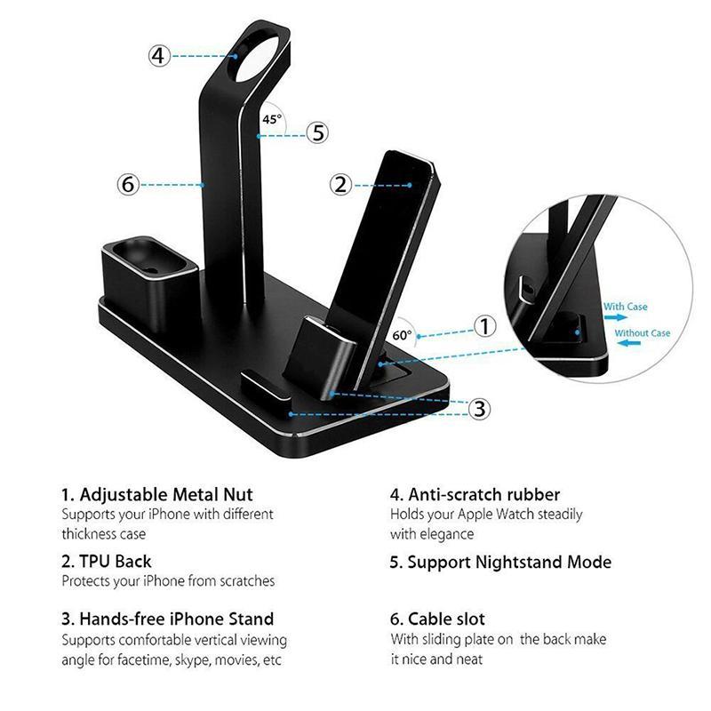 4 IN 1 AIRPODS CHARGING DOCK HOLDER - Nyaabs