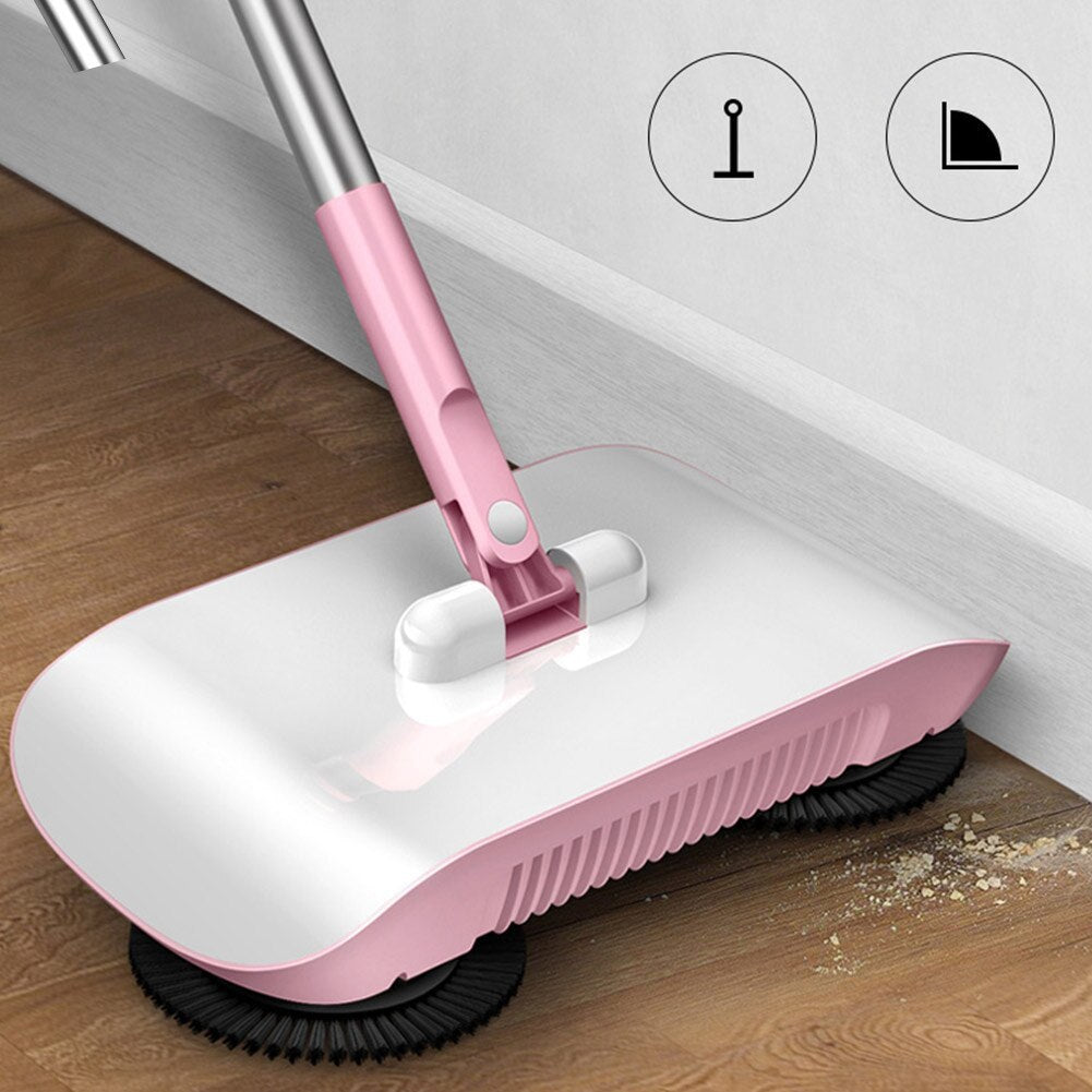 Hand Push Sweeper Household Broom Dustpan Mop Floor All-in-one Machine Gift Mop Sweeper - Nyaabs