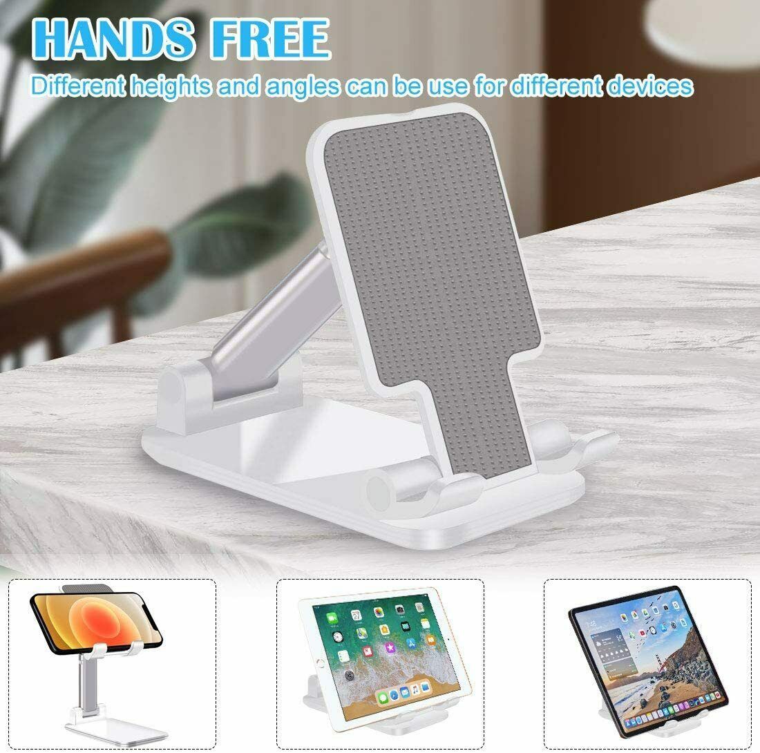 Cell Phone Stand Desktop Holder Tablet Stand Mount Mobile Phone Desktop Tablet Holder Table Cell Foldable Extend Support Desk Mobile Phone Holder Stand - Nyaabs