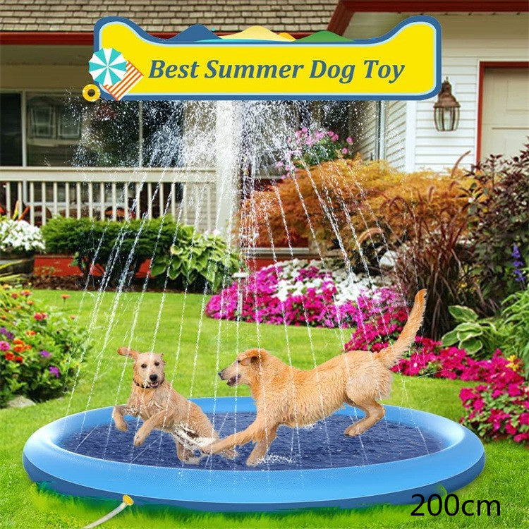 Non-Slip Splash Pad For Kids And Pet Dog Pool Summer Outdoor Water Toys Fun Backyard Fountain Play Mat - Nyaabs