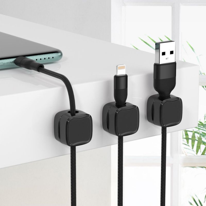 Magnetic Cable Clip Under Desk Cable Management Adjustable Cord Holder Wire Organizer And Cable Management Wire Keeper - Nyaabs