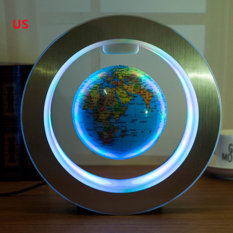 Round LED World Map Floating Globe Magnetic Levitation Light Anti Gravity Magic - Nyaabs