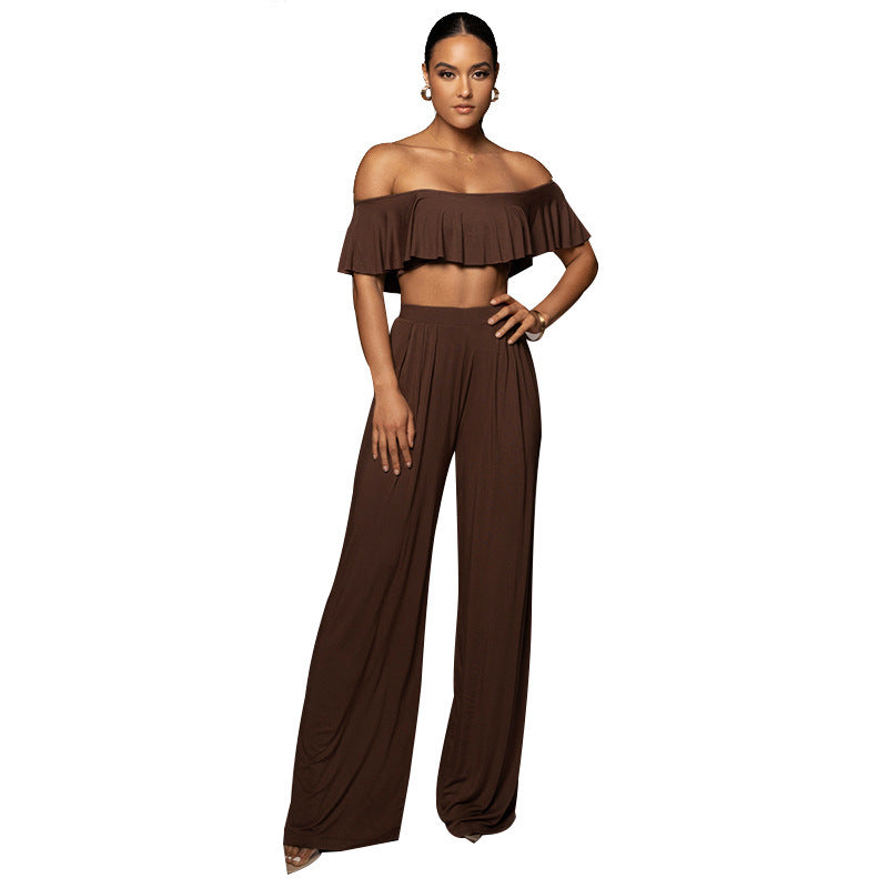 Fashion Casual Wide-leg Pants Suit - Nyaabs