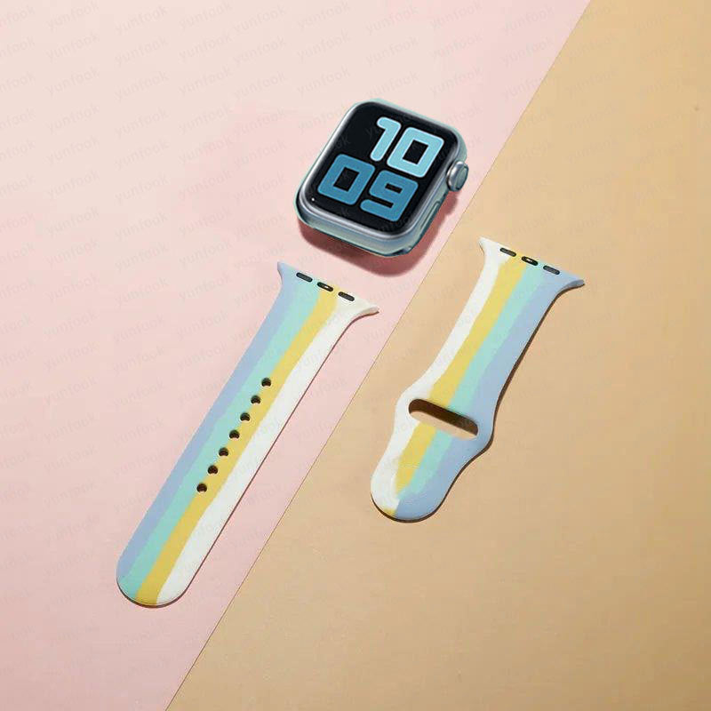 Simple And Creative Colorful Silicone Replacement Strap - Nyaabs