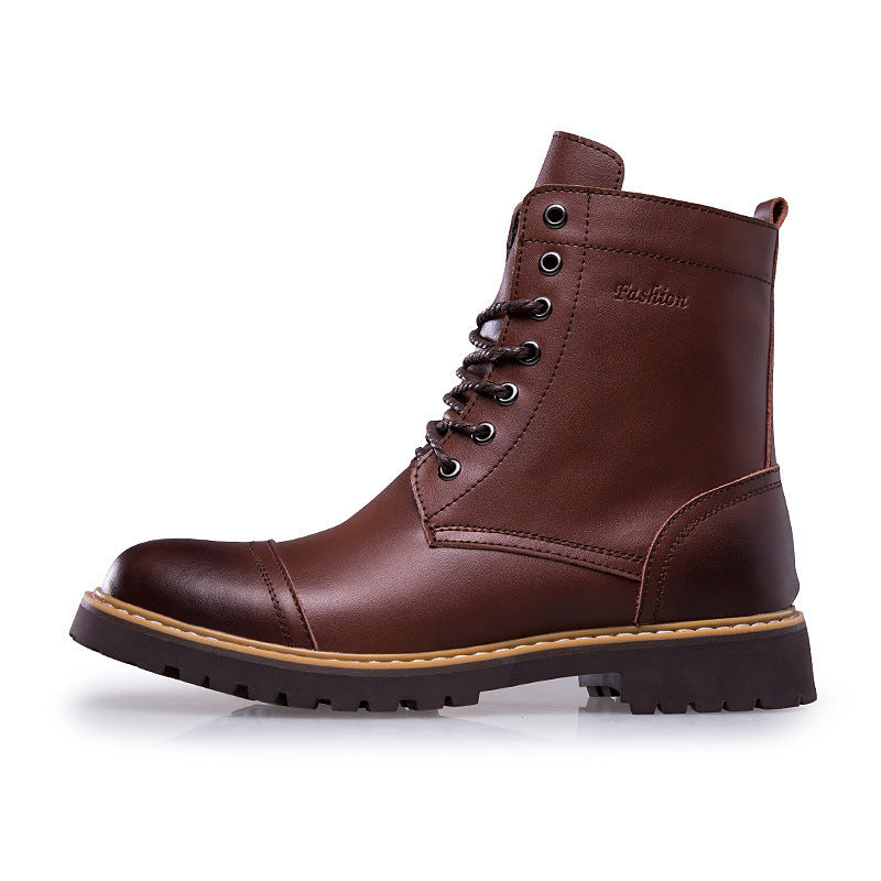 Leather Martin Boots Men's Leather Shoes - Nyaabs