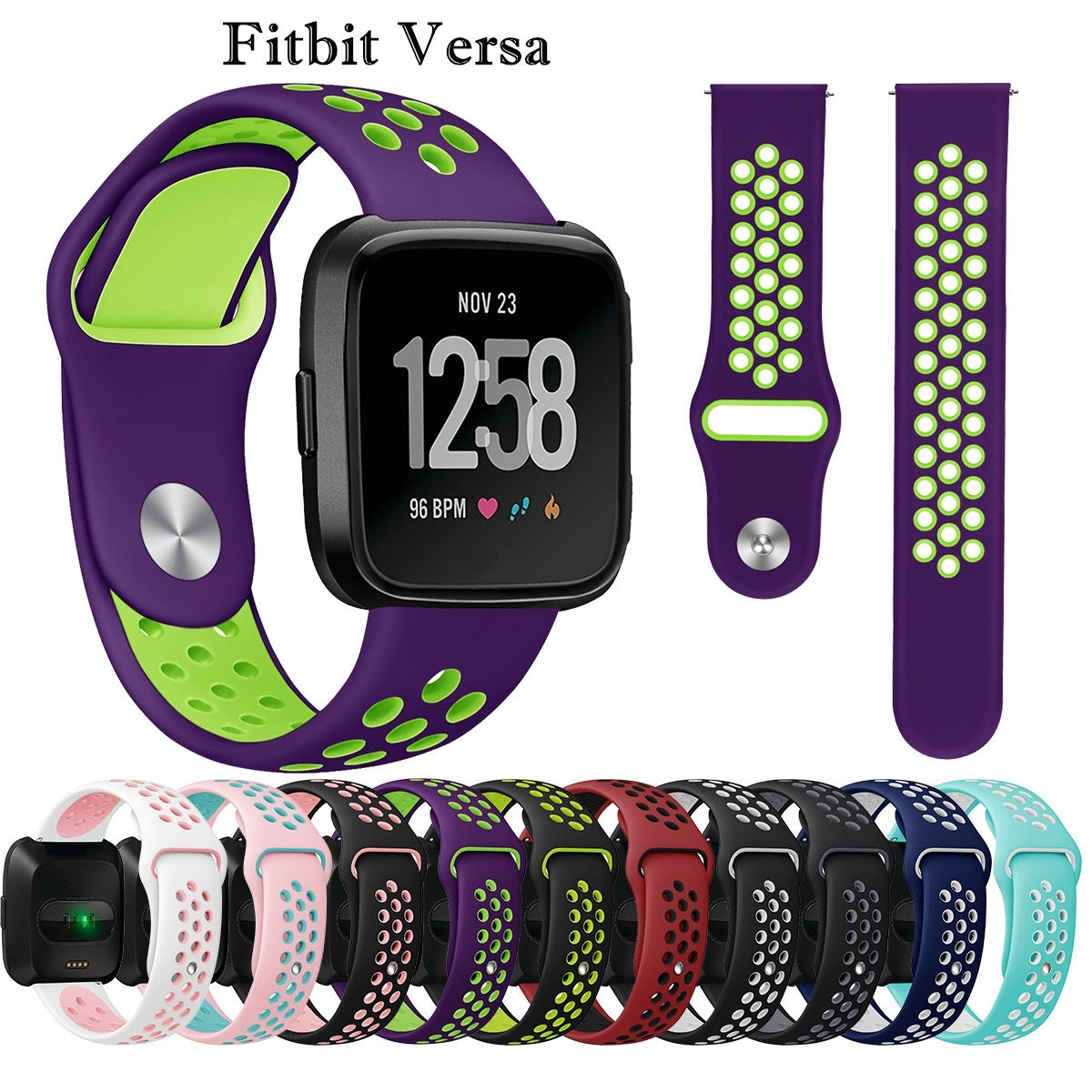 Sports Silicone TPU Breathable Two-color Watchband - Nyaabs