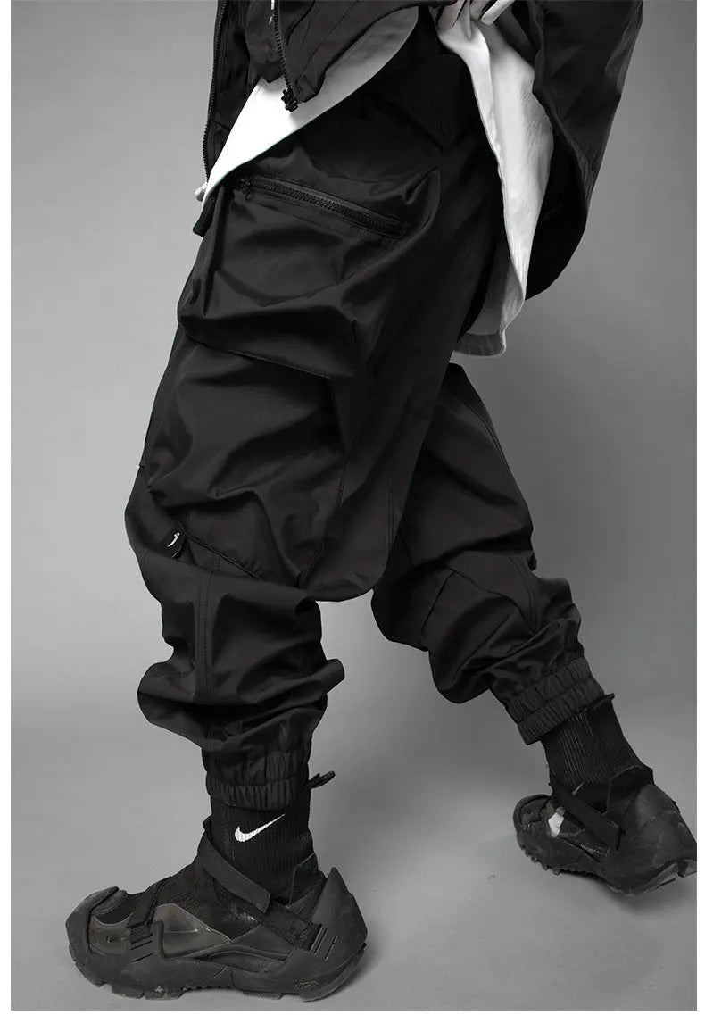 Spring Drawstring Functional Tactical Pants For Men - Nyaabs