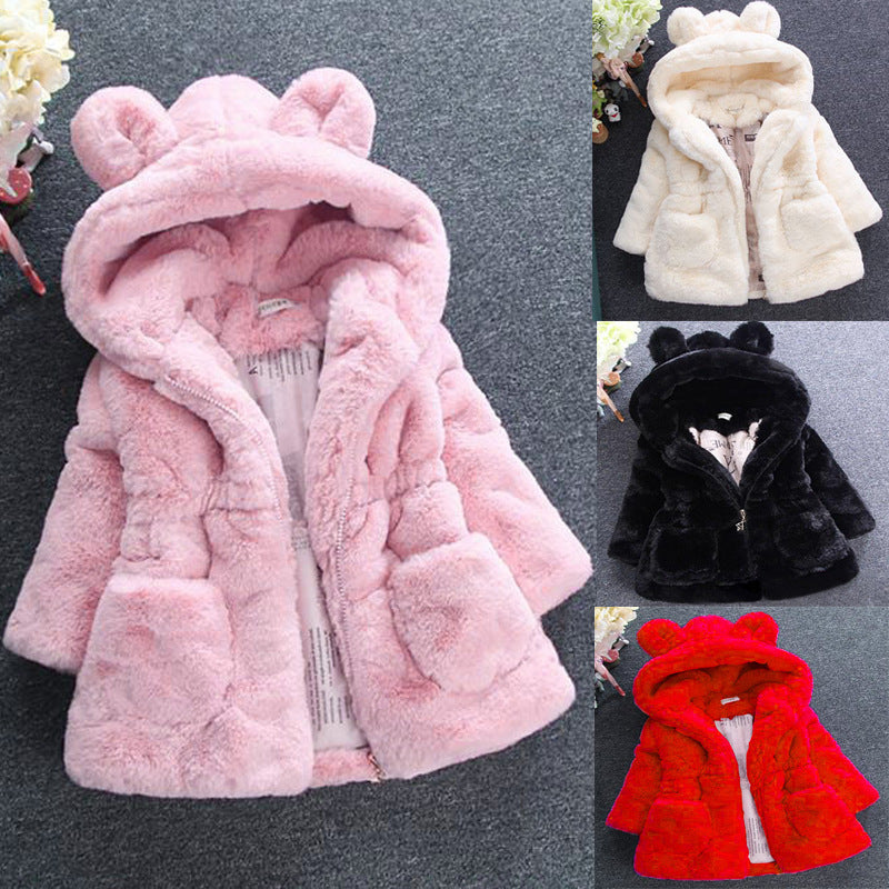 A girl's fur coat for autumn and winter - Nyaabs