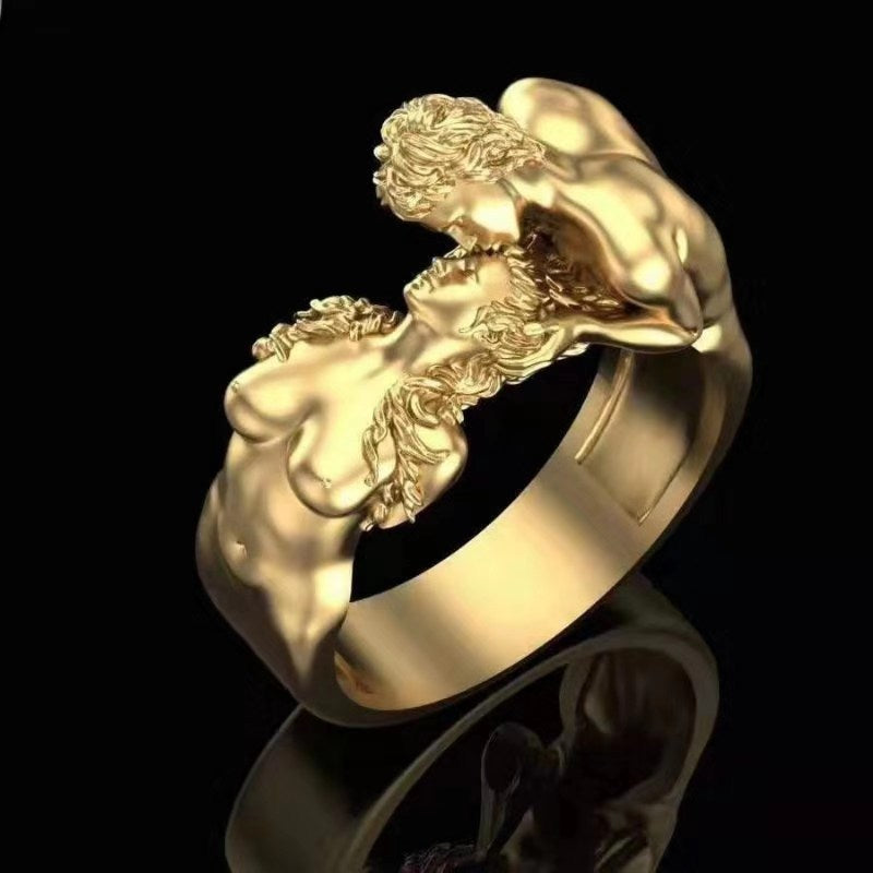 Fashion Men And Women Couple Ring Exaggerated - Nyaabs