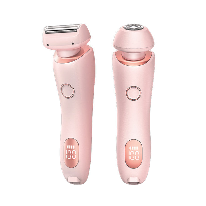 2 In 1 Hair Removal Epilator USB Rechargeable Trimmer Women Body Razor Face Leg Armpit Bikini Hand Pubic Shaver Hair Remover - Nyaabs