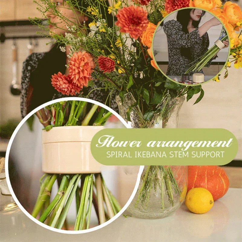 DIY Vase Spiral Stem Bracket Flower Arrangement Tool Bouquet Floral Arranger Home Decor - Nyaabs