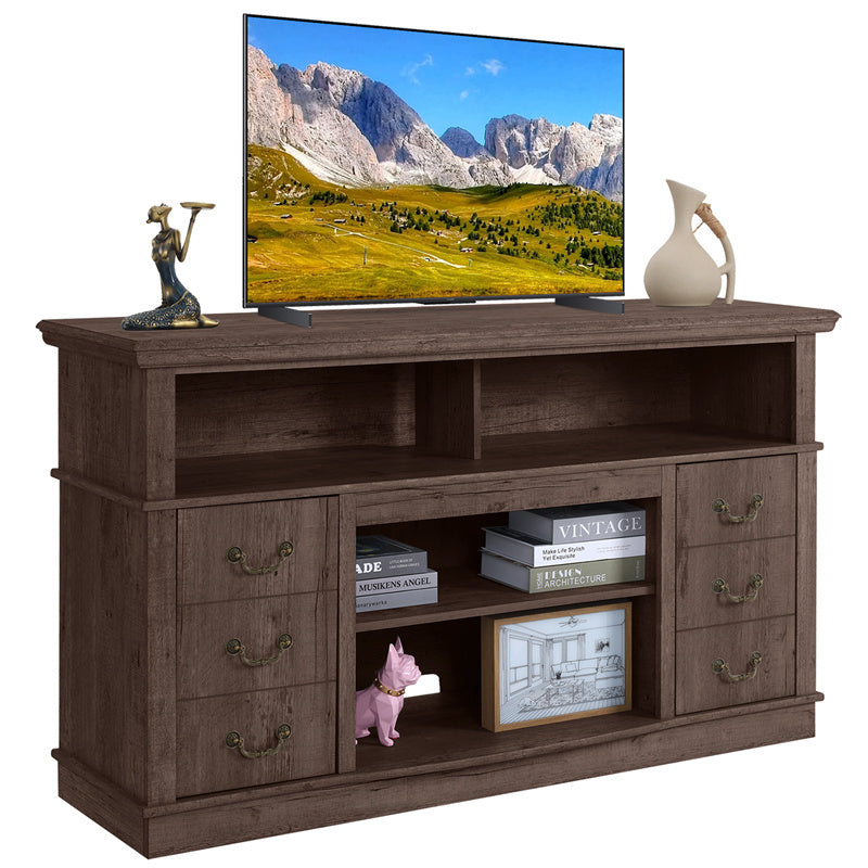 Well-designed TV Cabinet Vintage Home Living Room Wood TV Stand For TVs Modern Entertainment Center Farmhouse TV Storage Cabinet - Nyaabs