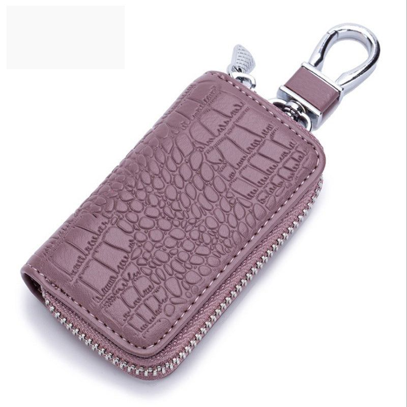 Leather Zipper Car Key Case - Nyaabs