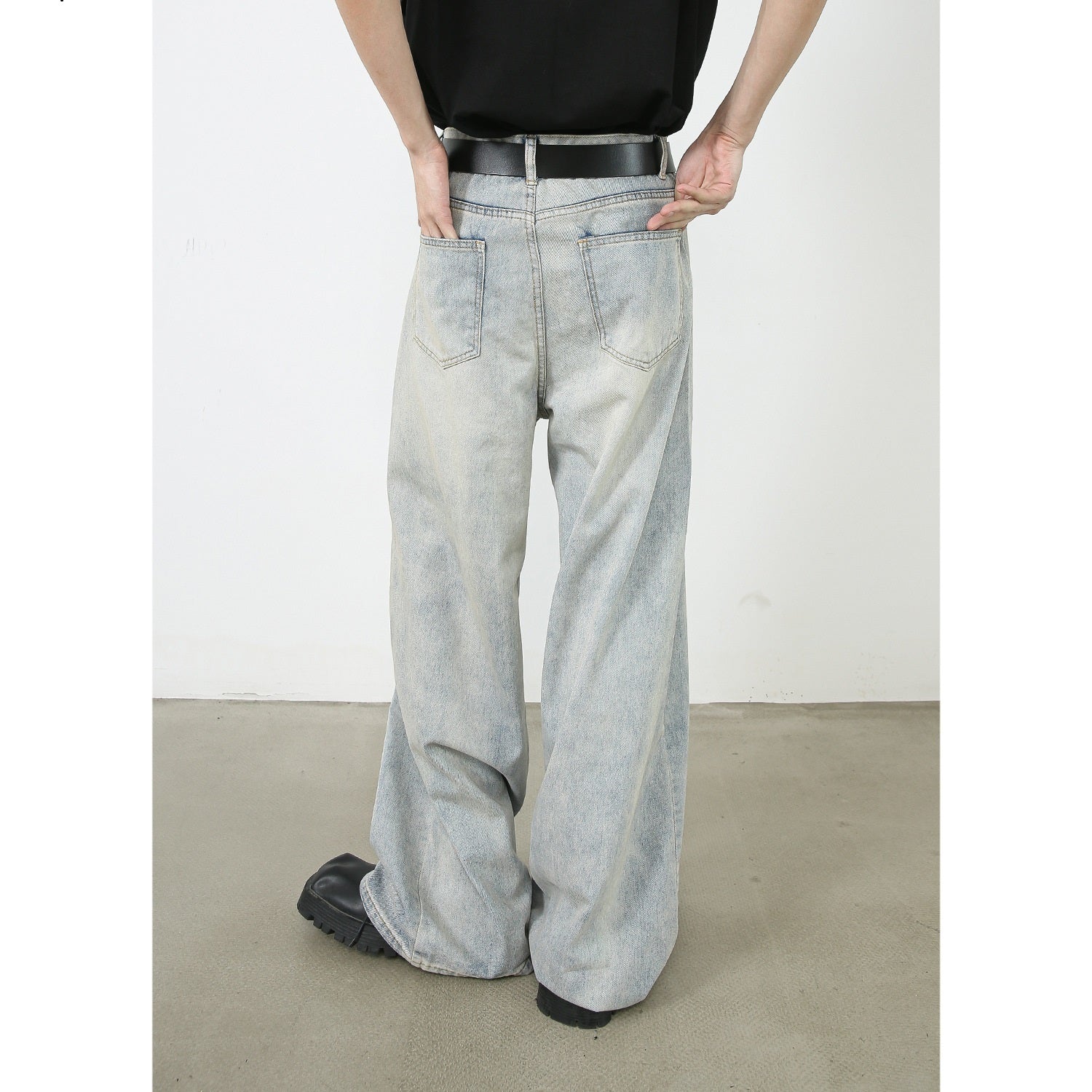 American Retro Washed Straight Jeans Men - Nyaabs