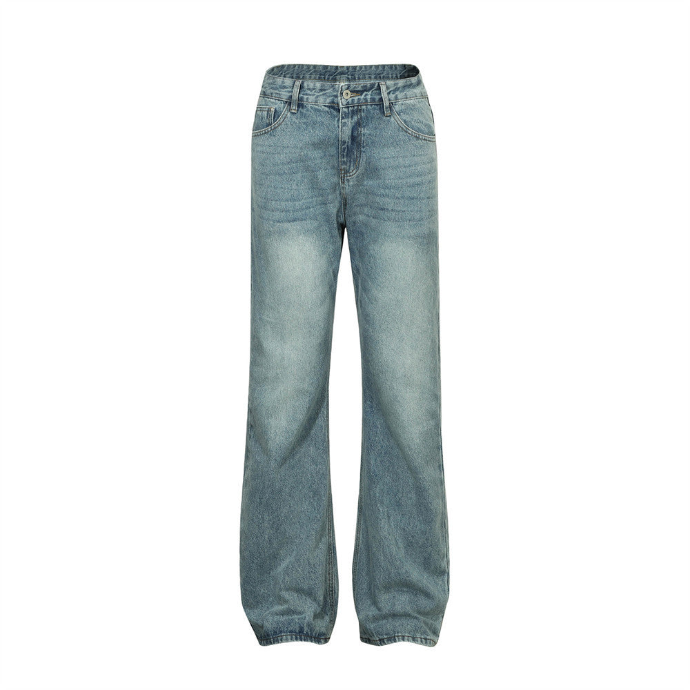 Street Fashion Jeans Men's Washed Loose - Nyaabs