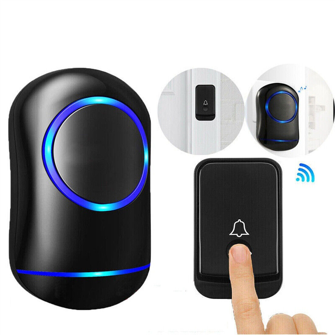 Wireless Door Bells Waterproof Long Range Plug In Home Cordless Doorbell - Nyaabs