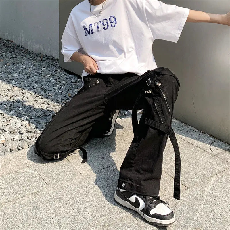 Europe And America High Street Hiphop Trousers - Nyaabs