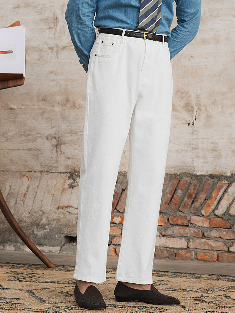 Retro Washed Jeans Fashion Casual High Waist Straight Pants - Nyaabs