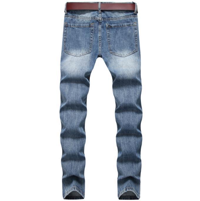 Men's Classic Blue With Holes Jeans - Nyaabs