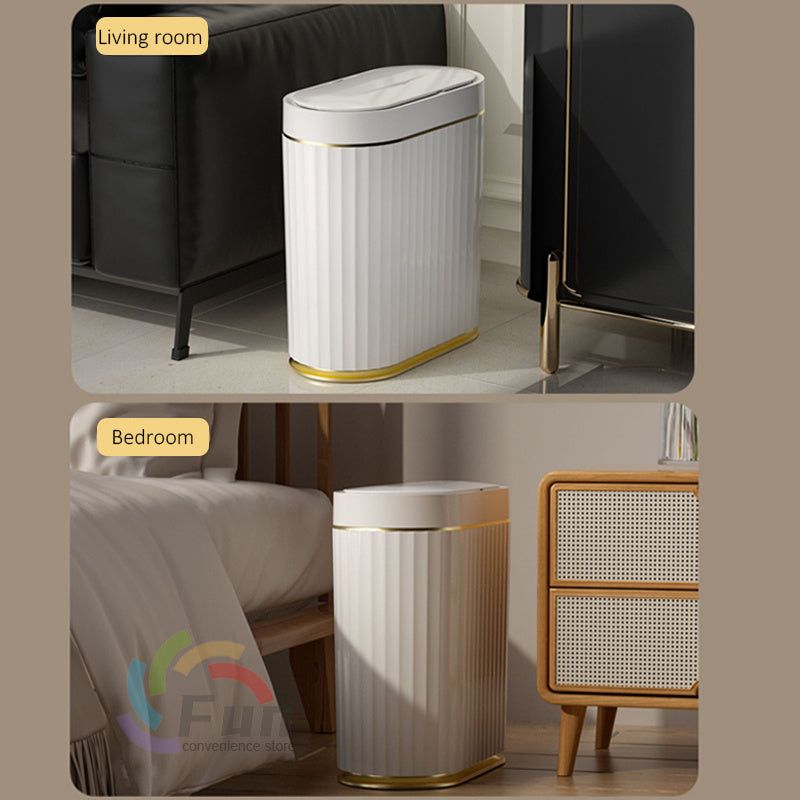 Smart Trash Can With Lid For Bedroom And Living Room Kitchen Storage Box Trash Can Induction Small Car Box Automatic Smart Dustbin Smart Trash Bin nyaabs.com