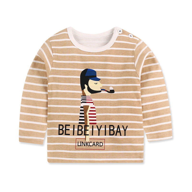 Children's Long-sleeved T-shirt Cotton Single Top - Nyaabs