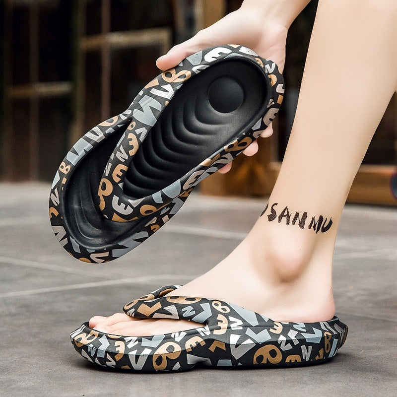 Non-slip Wear-resistant And Deodorant Soft Bottom Beach Flip-flops Casual Sandals nyaabs.com