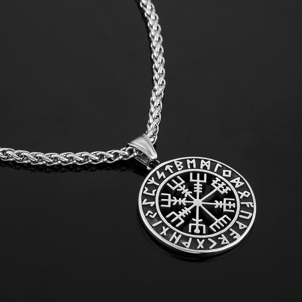 Lun Rune Pendant Necklace Men - Nyaabs