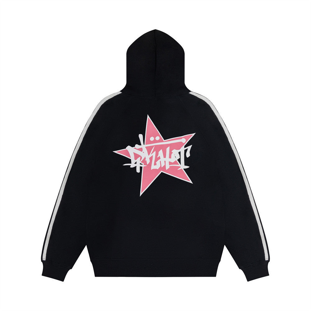 Loose Stars Bar Hooded Sweater - Nyaabs