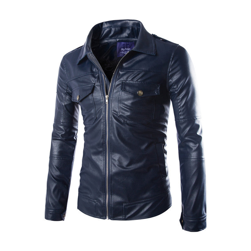 Men's Sports Wear Leather Coats - Nyaabs