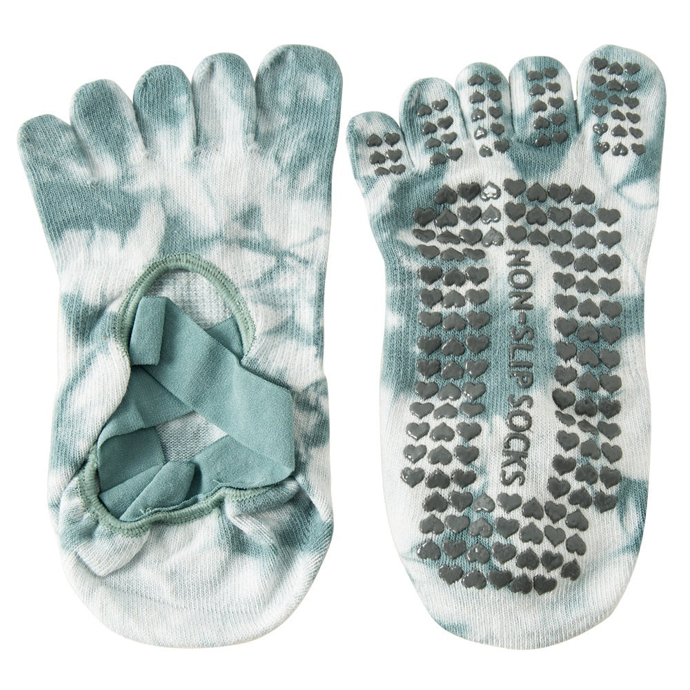 Yoga Non-slip Socks Tie-dyed Women's Five Fingers - Nyaabs