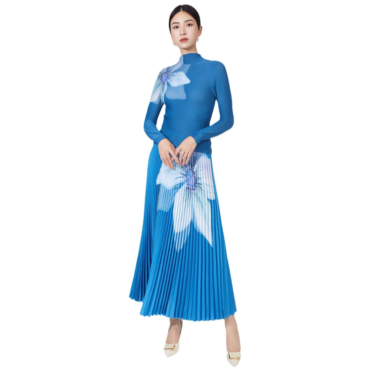 Women's Clothing Amazon Autumn Fashion Pleated Skirt Two-piece Suit - Nyaabs