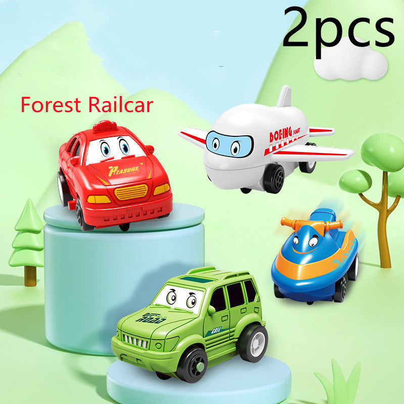 Children Puzzle Electric Railroad Speeder DIY Assembly Electric Car Automatic Rail City Scene Construction Education Toy Gift - Nyaabs