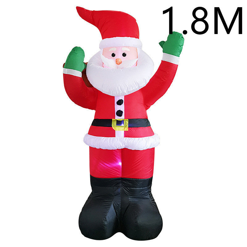 Christmas LED Lights Glowing Santa Tree Snowman Inflatable Doll Outdoor Yard Garden Decor - Nyaabs