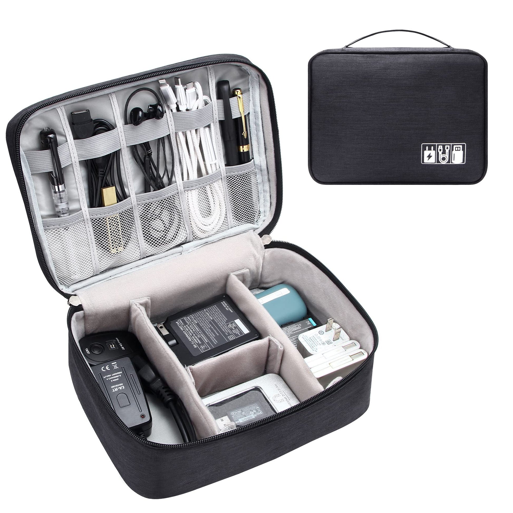 Electronics Organizer Travel Cable Organizer Bag Waterproof Portable Digital Storage Bag Electronic Accessories Case Cable Charger Organizer Case - Nyaabs