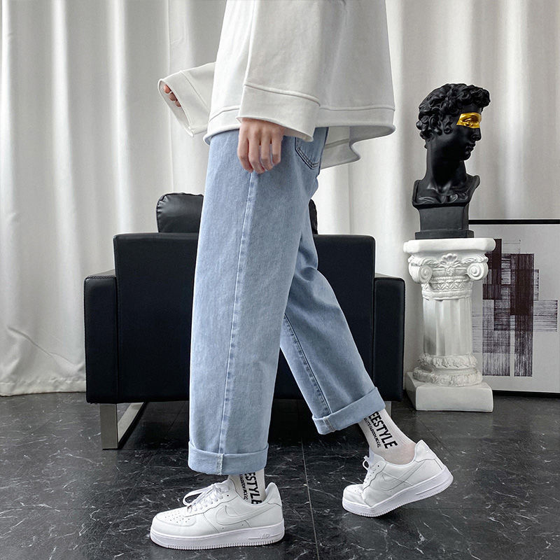 Men's Summer Loose All-matching Straight Jeans - Nyaabs