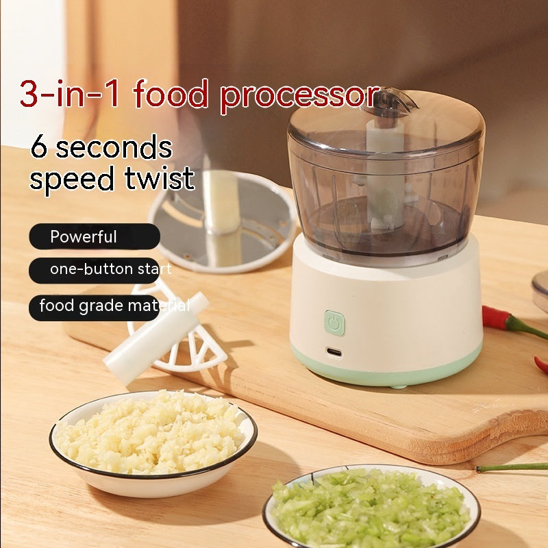 Mini Meat Grinder Household Electric Small Mixer Mincing Machine Automatic Multi-function Filling Intelligent Cooking Machine - Nyaabs