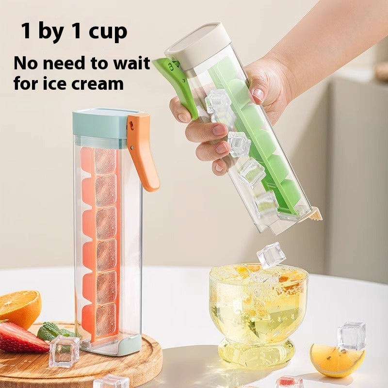 Ice Cube Mold Household Ice Maker Food Grade Press Ice Tray Ice Cube Maker Ice Tray Mold With Storage Box Kitchen Gadget - Nyaabs