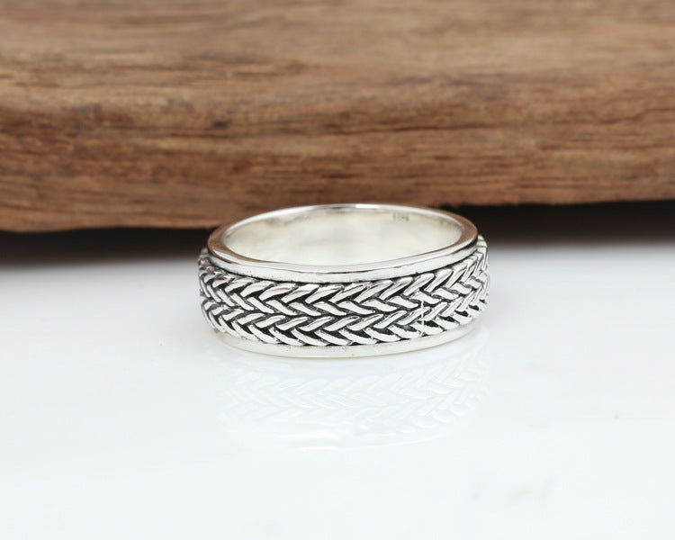 Handmade Vintage Thai Silver Personalized Ring Men - Nyaabs