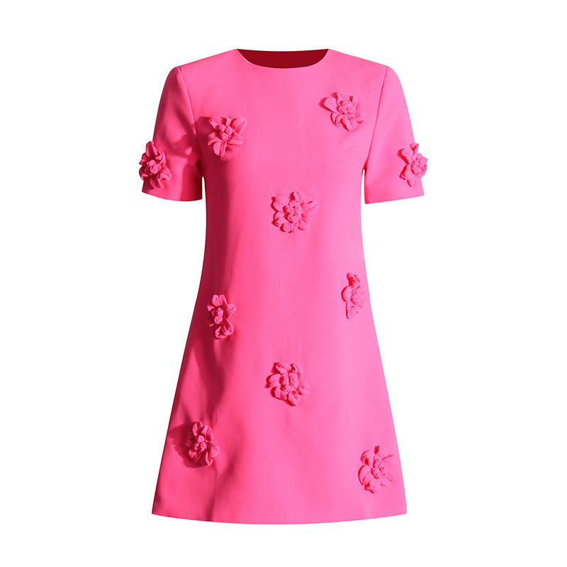 Fashion Three-dimensional Flower Stitching Dress Women nyaabs.com