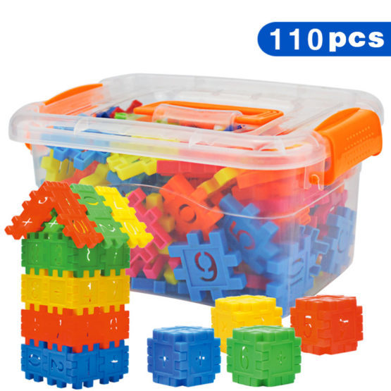 110pcs Set DIY Lepin Building Blocks Baby Boys And Girls 3D Blocks Funny Educational Mosaic Toys For Children Kids Block Toys - Nyaabs