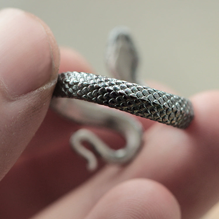 Snake Ring Twelve Zodiac Snake Handmade Men - Nyaabs