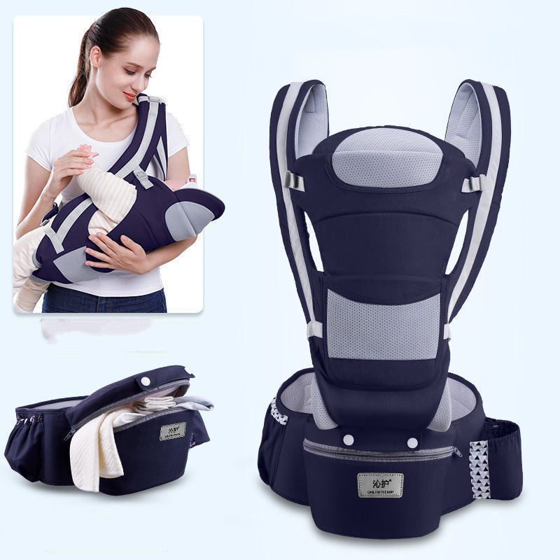 Ergonomic Baby Carrier Infant Baby Hipseat Carrier 3 In 1 Front Facing Ergonomic Kangaroo Baby Wrap Sling - Nyaabs