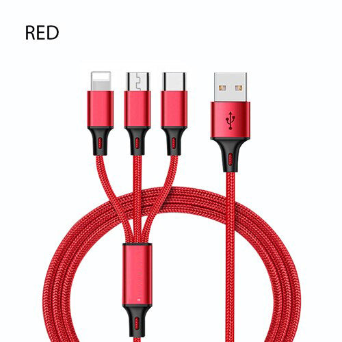 3 In 1 USB Cable For 'IPhone XS Max XR X 8 7 Charging Charger Micro USB Cable For Android USB TypeC Mobile Phone Cables - Nyaabs