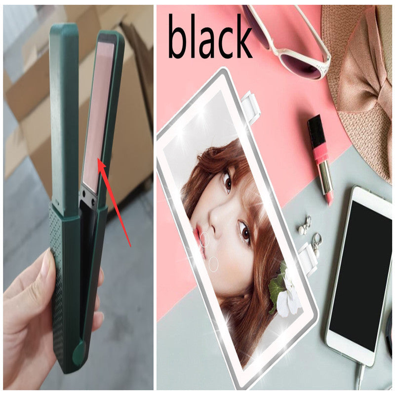 Hair Straightener Cordless Usb Hair Straightener Mini Ceramics Hair Curler 3 Constant Temperature Portable Flat Iron For Travel - Nyaabs