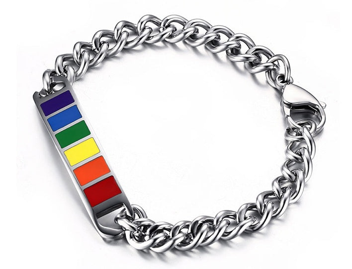 Colored men and women stainless steel bracelet - Nyaabs