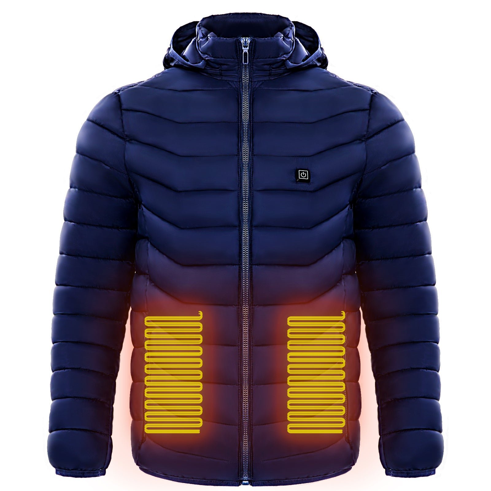 Men Heated Puffer Jacket Electric Heating Coat Insulated Hood Windbreaker 9Heat Zones - Nyaabs