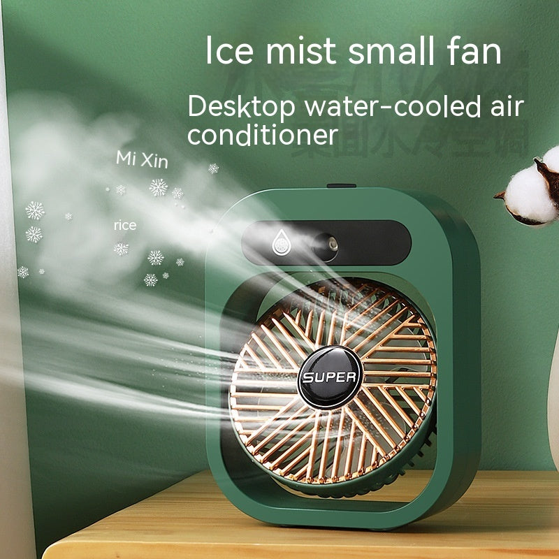 Air Conditioning Fan Desk Misting Fan Air Cooler Cooling USB Rechargeable Humidifier Portable Spray Fan With 3 Wind Speeds Mist Fan For Home - Nyaabs