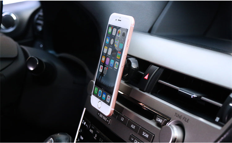 Car mobile phone navigation bracket mobile phone rack outlet magnetic car 360 degree magnetic rotating magnet bracket - Nyaabs