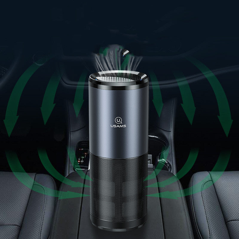 Car Air Purifier Ionizer Negative Ion Aluminum Alloy Car Air Freshener Activated Carbon Formaldehyde Auto Air Clean Accessories - Nyaabs