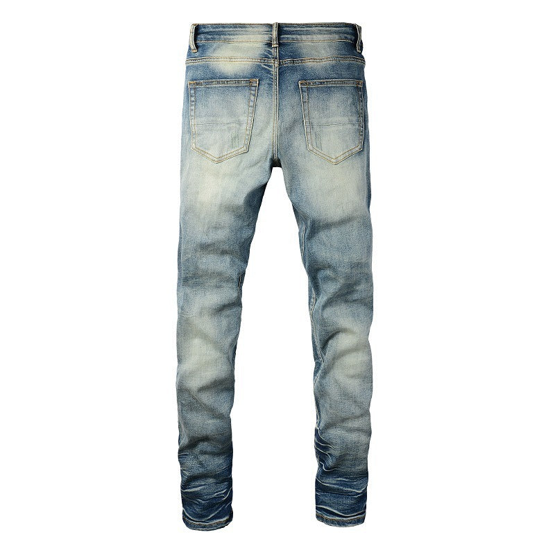 Ripped Color Patch Jeans Retro - Nyaabs